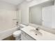 Well-lit bathroom features a shower-tub combo and vanity with a sink at 6915 Juliet Dr, Avon, IN 46123