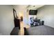 This bedroom features a closet, dresser, and computer desk at 8006 Sunfield Ct, Indianapolis, IN 46214