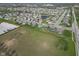 New homes are neatly arranged by a pond and green space in this expansive aerial view at 8442 Averly Park Dr, Indianapolis, IN 46237
