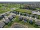 Community aerial view featuring well-manicured lawns, uniform housing, and a nearby golf course at 8442 Averly Park Dr, Indianapolis, IN 46237
