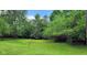 Expansive green backyard with lush trees and a well-maintained lawn at 935 Fry Rd, Greenwood, IN 46142