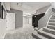 Finished basement featuring gray walls, neutral carpeting, and recreation space at 945 Baywood Ct, Columbus, IN 47201