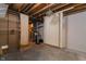 Unfinished basement area showing utility components, open space, and potential for renovation or storage at 13797 Mill Stream Ct, Carmel, IN 46032