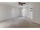 Large bedroom with ceiling fan and window with curtain at 14117 Princewood Dr, Fishers, IN 46037