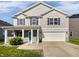 Charming two-story home featuring a covered porch, attached two-car garage, and well-maintained lawn at 15507 Dry Creek Rd, Noblesville, IN 46060