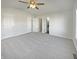 Spacious main bedroom with neutral carpet and multiple closets for ample storage at 15507 Dry Creek Rd, Noblesville, IN 46060
