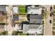 Aerial view of the property showcasing the roof, backyard, and surrounding neighborhood at 2326 Guilford Ave, Indianapolis, IN 46205