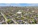 High aerial view of city skyline with residential homes, and lush landscaping at 2326 Guilford Ave, Indianapolis, IN 46205