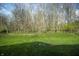 Large backyard area with a plush lawn, enclosed by a fence, and surrounded by trees, offering a private outdoor space at 2798 W High Grove Cir, Zionsville, IN 46077