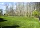 Expansive backyard features lush green grass, a fence, and mature trees, perfect for outdoor activities at 2798 W High Grove Cir, Zionsville, IN 46077