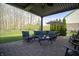 Covered patio with comfortable seating and outdoor ambiance at 2798 W High Grove Cir, Zionsville, IN 46077
