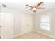 Neutral bedroom featuring a closet, ceiling fan, one window and carpeted floors at 2945 N New Jersey St, Indianapolis, IN 46205