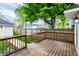 Spacious wooden deck perfect for outdoor entertaining, overlooking a private backyard with mature trees at 3133 Ruckle St, Indianapolis, IN 46205