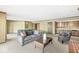 Finished basement living room with seating, pool table, wet bar, and neutral decor at 3748 Bay Rd S Dr, Indianapolis, IN 46240