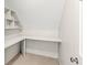 Office Nook with worktop, storage cubbies and storage cabinet with drawers at 3748 Bay Rd S Dr, Indianapolis, IN 46240