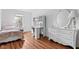 Bedroom featuring a desk, large window, and neutral decor at 4417 Barharbor Ct, Indianapolis, IN 46268