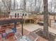 Expansive outdoor living space includes dining, lounge areas, and a relaxing hot tub at 6141 Flamingo Dr, Nineveh, IN 46164