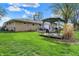 Large backyard with patio area, perfect for outdoor entertaining at 6826 Hague Rd, Indianapolis, IN 46256