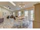 Open-concept dining area connects to the living room and kitchen, perfect for gatherings at 7634 Pennycroft Dr, Indianapolis, IN 46236