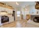 Functional kitchen with ample cabinet space, modern appliances, and a cozy breakfast nook at 7634 Pennycroft Dr, Indianapolis, IN 46236
