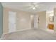Open bedroom with ensuite bathroom at 7702 Dornock Dr, Indianapolis, IN 46237