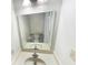 Small powder room, featuring a vanity and toilet at 9162 Hadway Dr, Indianapolis, IN 46256