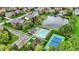 Overhead image of community amenities, including a pool, playground, and tennis courts at 13682 Frenchmans Creek, Carmel, IN 46032