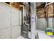 Basement with HVAC system and exposed concrete walls, ready for customization at 14814 Edgebrook Dr, Fishers, IN 46040