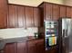 Modern kitchen with stainless steel appliances and subway tile backsplash at 14814 Edgebrook Dr, Fishers, IN 46040