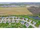 Aerial view of a neighborhood featuring well-maintained homes, green spaces, and a community pond at 1792 Salina Dr, Avon, IN 46123