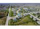 Aerial view of a residential neighborhood featuring well-maintained homes and a central community lake at 18488 Jaden Dr, Westfield, IN 46062