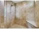 Shower featuring tiled walls, shower head and seat at 18488 Jaden Dr, Westfield, IN 46062