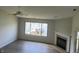 Bright living room featuring a fireplace and a scenic waterfront view at 1959 Crystal Bay East Dr, Plainfield, IN 46168
