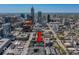An aerial view shows the property surrounded by a cityscape at 226 N Cleveland St # 226C, Indianapolis, IN 46204