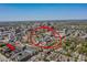 An aerial view shows the building is surrounded by churches and businesses at 226 N Cleveland St # 226C, Indianapolis, IN 46204
