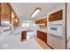 Bright kitchen featuring ample counter space and white appliances at 3303 Busy Bee Ln, Indianapolis, IN 46227