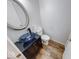 Stylish powder room with a unique vessel sink and modern fixtures at 3303 Busy Bee Ln, Indianapolis, IN 46227