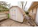 Exterior view of backyard shed at 3303 Busy Bee Ln, Indianapolis, IN 46227
