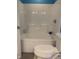 Clean white tub/shower combination in bathroom, featuring silver shower head and faucet at 3389 Grant Ct, Columbus, IN 47203