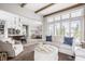 Open concept living room featuring a modern design with large windows and comfortable seating at 496 Bridgemont Ln, Carmel, IN 46032
