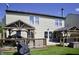 Spacious backyard featuring a large deck with gazebo and hot tub, ideal for outdoor living at 5236 Skipping Stone Dr, Indianapolis, IN 46237