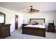 Main bedroom features ceiling fan and furnishings at 5236 Skipping Stone Dr, Indianapolis, IN 46237
