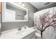 Bathroom featuring a shower and artistic shower curtain at 5500 W Sudbury Dr, Muncie, IN 47304