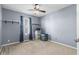 Bedroom features shelving, a window, and ample closet space at 621 Sonoma Ln, Greenfield, IN 46140