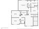 Detailed floor plan of the second floor, showcasing the layout of the bedrooms, bathrooms, and laundry room at 621 Sonoma Ln, Greenfield, IN 46140