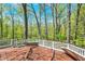 Spacious deck area with wooded views, offers a private, serene outdoor experience at 70 Williamsburg Ct, Zionsville, IN 46077