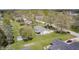 Aerial view of a residential property showcasing the backyard, landscaping, and neighborhood at 7170 Janean Dr, Brownsburg, IN 46112