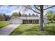Inviting ranch-style home with stone accents, a well-kept lawn, and mature trees in a tranquil setting at 7170 Janean Dr, Brownsburg, IN 46112
