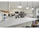 Kitchen featuring a large countertop with barstool seating and overhead lighting at 731 Oak Dr, Greenwood, IN 46142