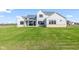 Exterior elevation of home showcasing expansive green lawn and outdoor living space at 8083 Easton Ln, Zionsville, IN 46077
